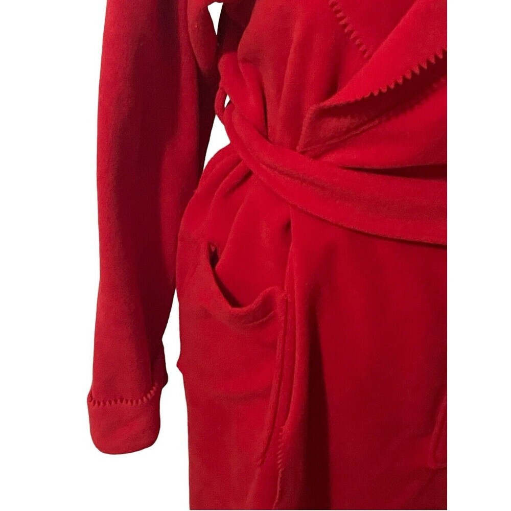 Vintage 1990s Disney Catalog Mickey Mouse Robe Red Soft Fleece Size LARGE RARE - Picture 8 of 16